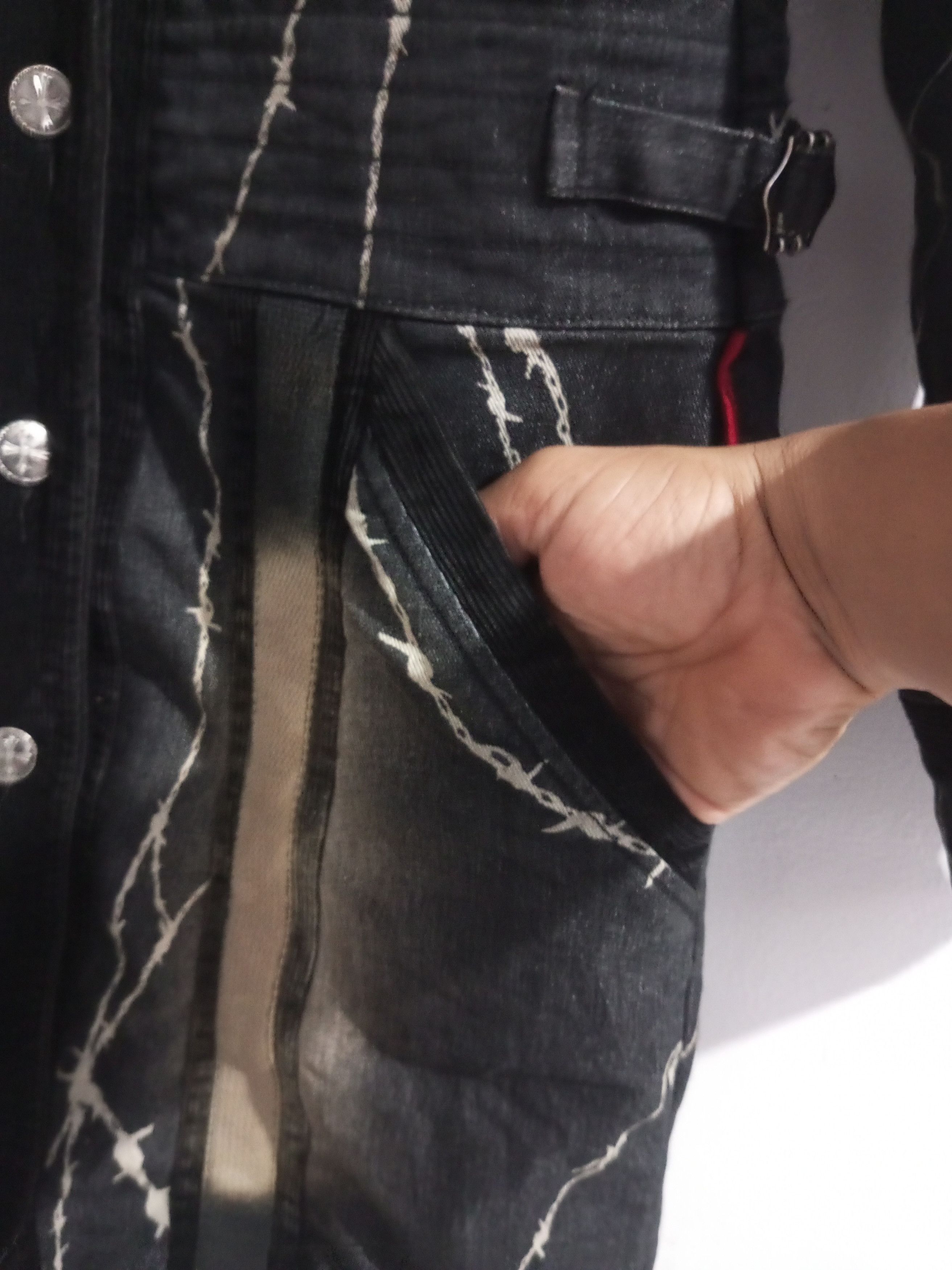Japanese Brand Ozz on Hikozoh barbed wire denim mix corduroy jacket Size US M / EU 48-50 / 2 - 8 Thumbnail