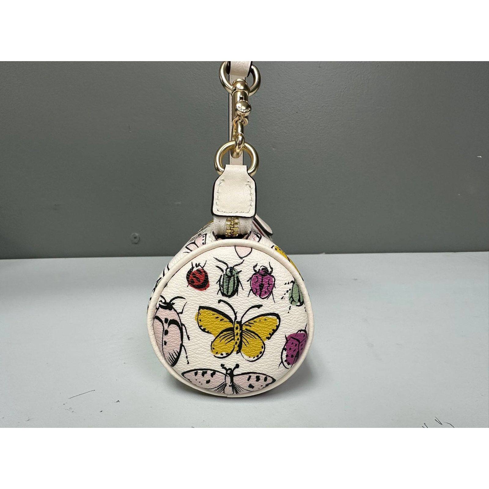 Coach Nolita Barrel Bag With Creature Print Cr831 in White, Women's