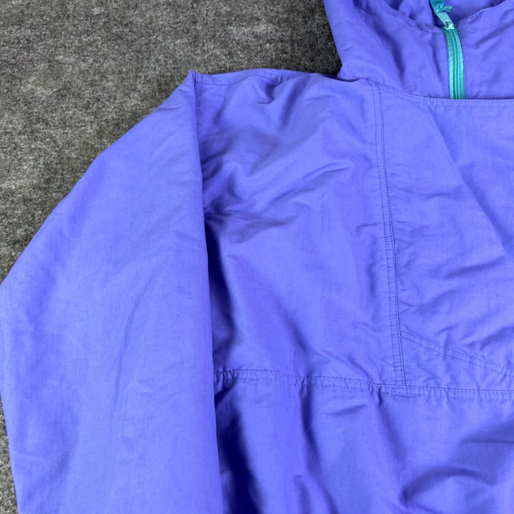 Patagonia VINTAGE Patagonia Anorak Jacket Purple Teal Hooded Drawstring Pullover Size 8 Windbreaker Womens Sweatshirt (Jacket) Size M / US 6-8 / IT 42-44 - 8 Thumbnail