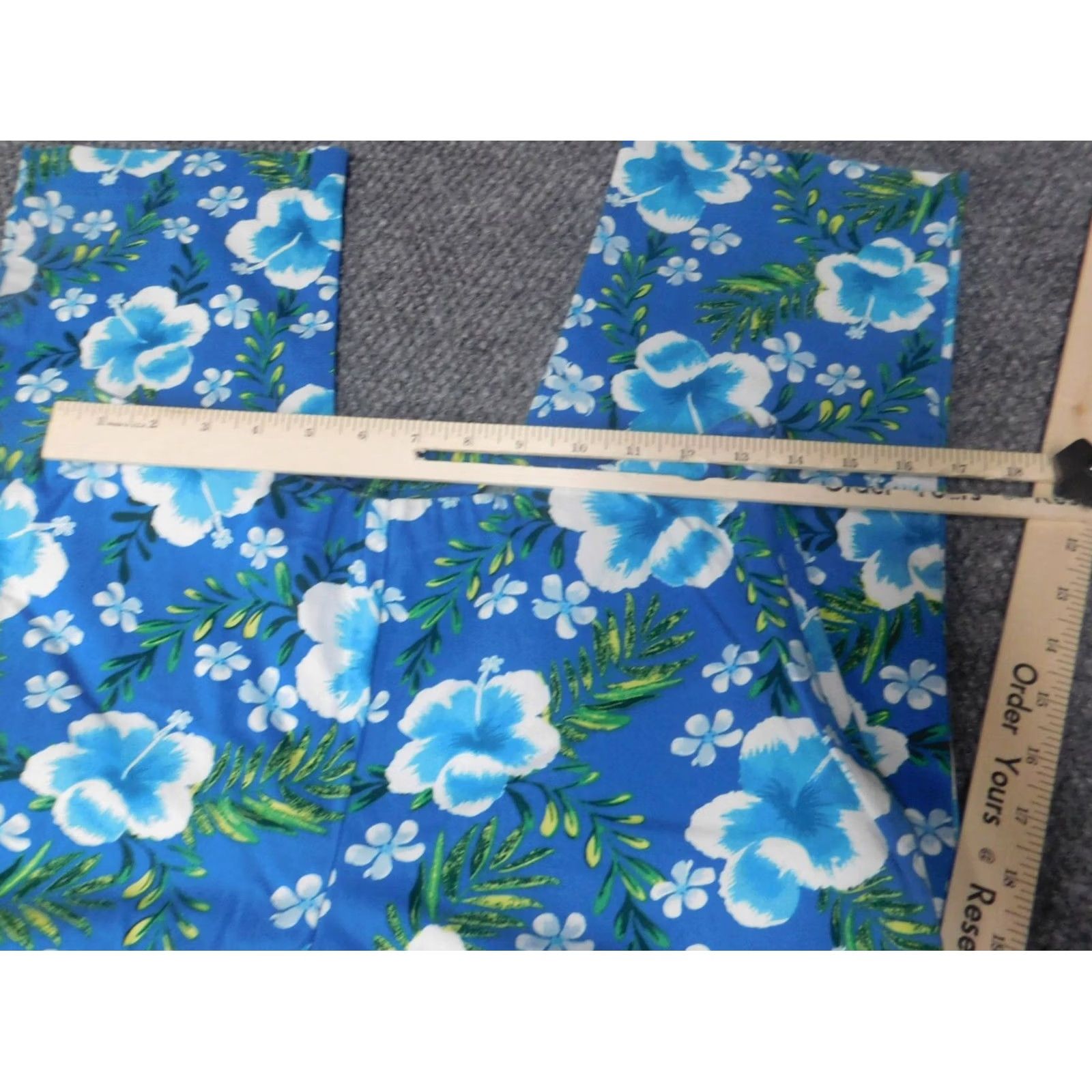Vintage BW Sports Womens Pants 4 Blue Floral Straight Chino Knit Cotton Blend Zip Crochet 28in Inseam 21in Regular Womens Boys Girls Mens Size 27" / US 4 / IT 40 - 2 Thumbnail