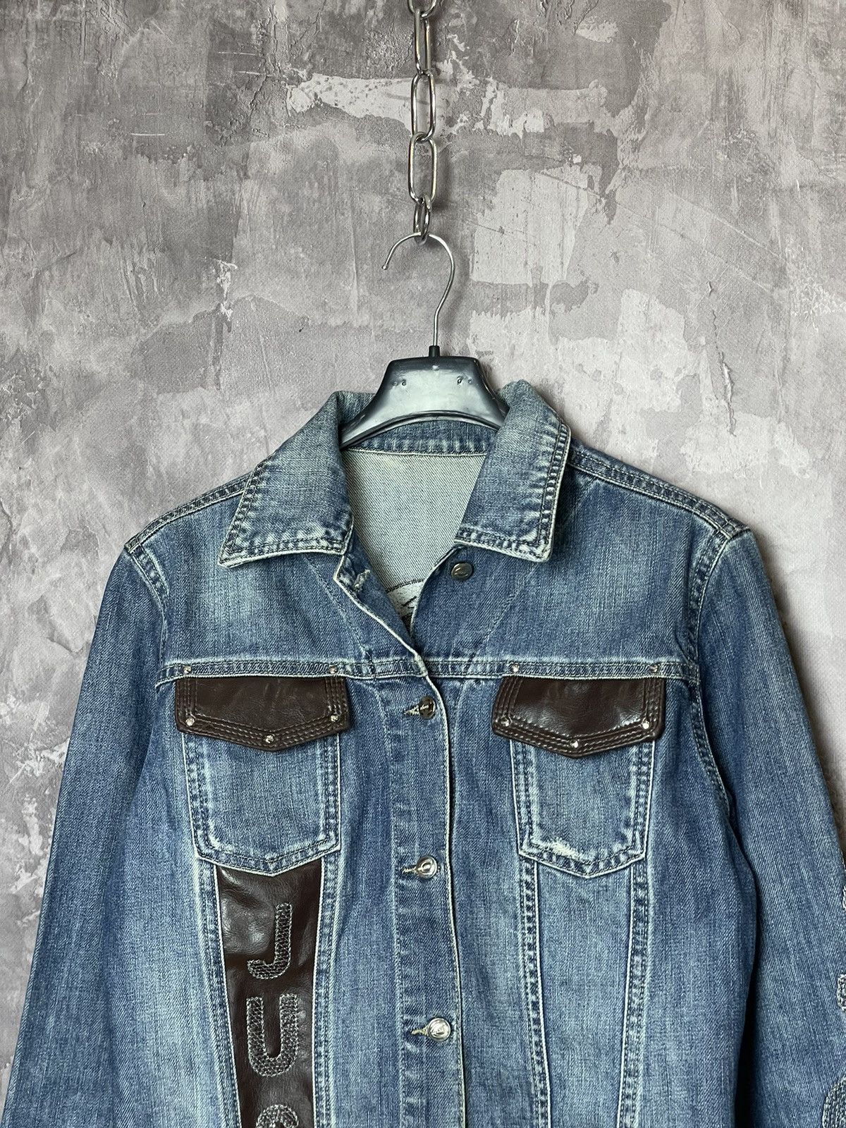 Just Cavalli × Roberto Cavalli × Vintage Vintage Roberto Cavalli Denim Jacket 90s Embroidered Size L / US 10 / IT 46 - 2 Thumbnail