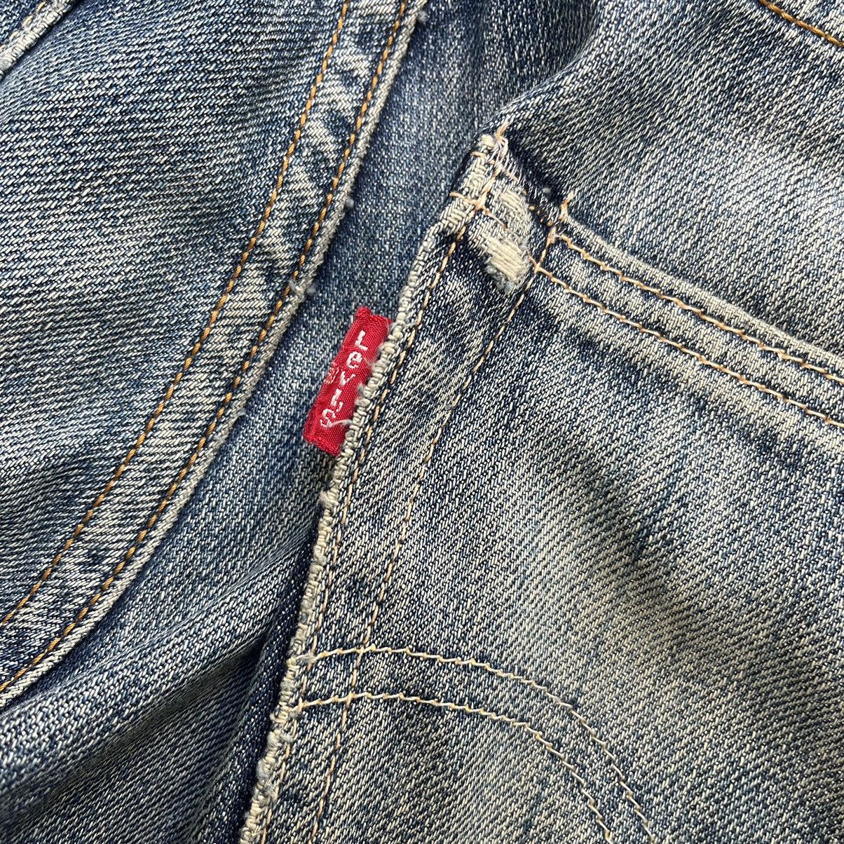 Levi's Vintage Levis 503 Redline Distressed Jeans Rusty Wash Denim Size US 31 - 17 Thumbnail