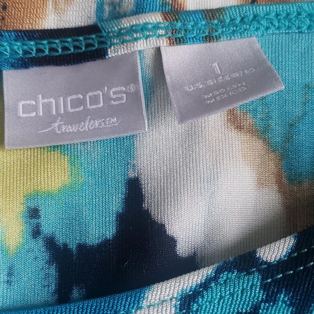 Chicos CT1580 Chico's Travelers Abstract Pattern Maxi Dress Size 1 Size M / US 6-8 / IT 42-44 - 6 Thumbnail