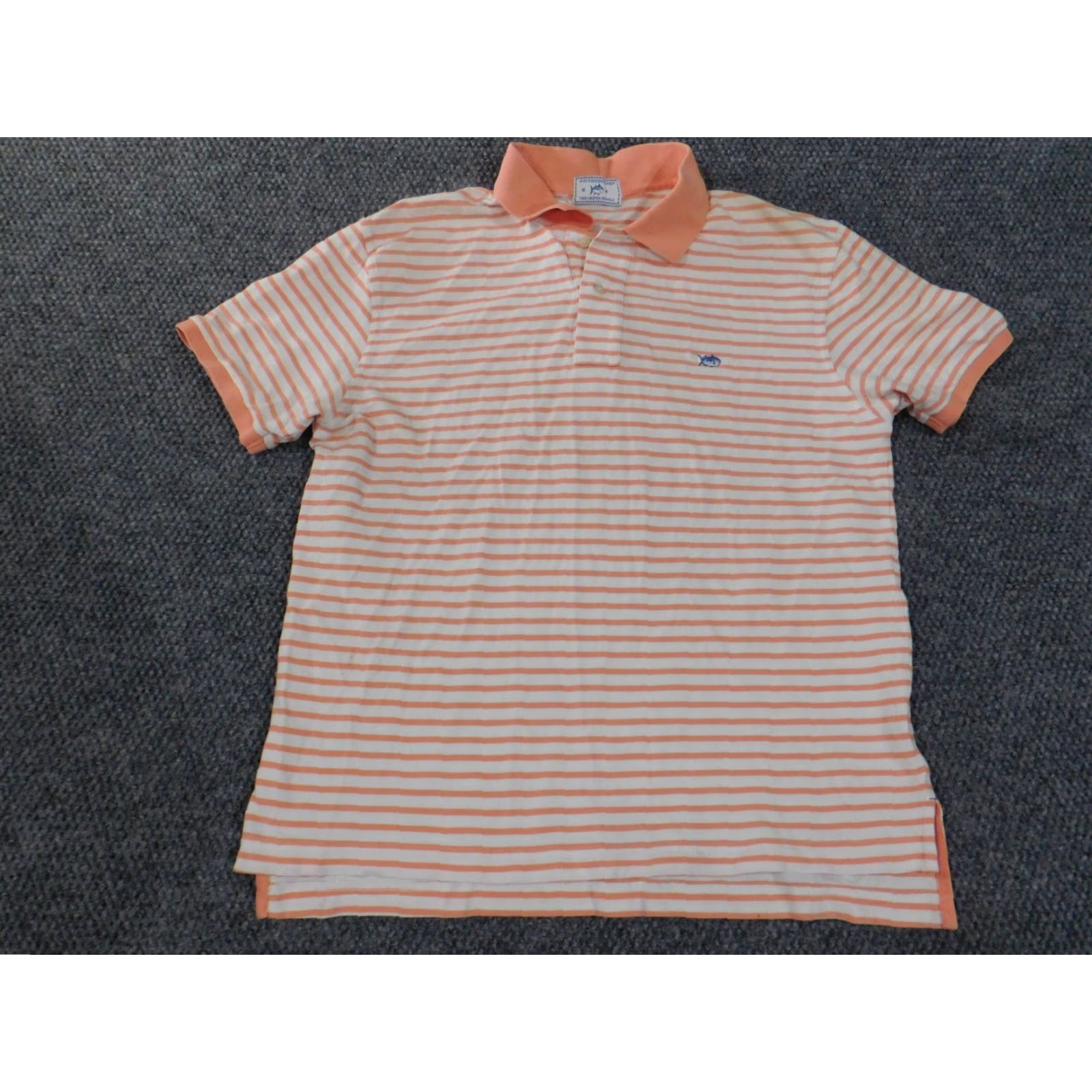 Southern Tide Southern Tide Polo M Orange Men Striped Stretch Cotton Golf Classic Logo Shirt Size US M / EU 48-50 / 2 - 3 Thumbnail