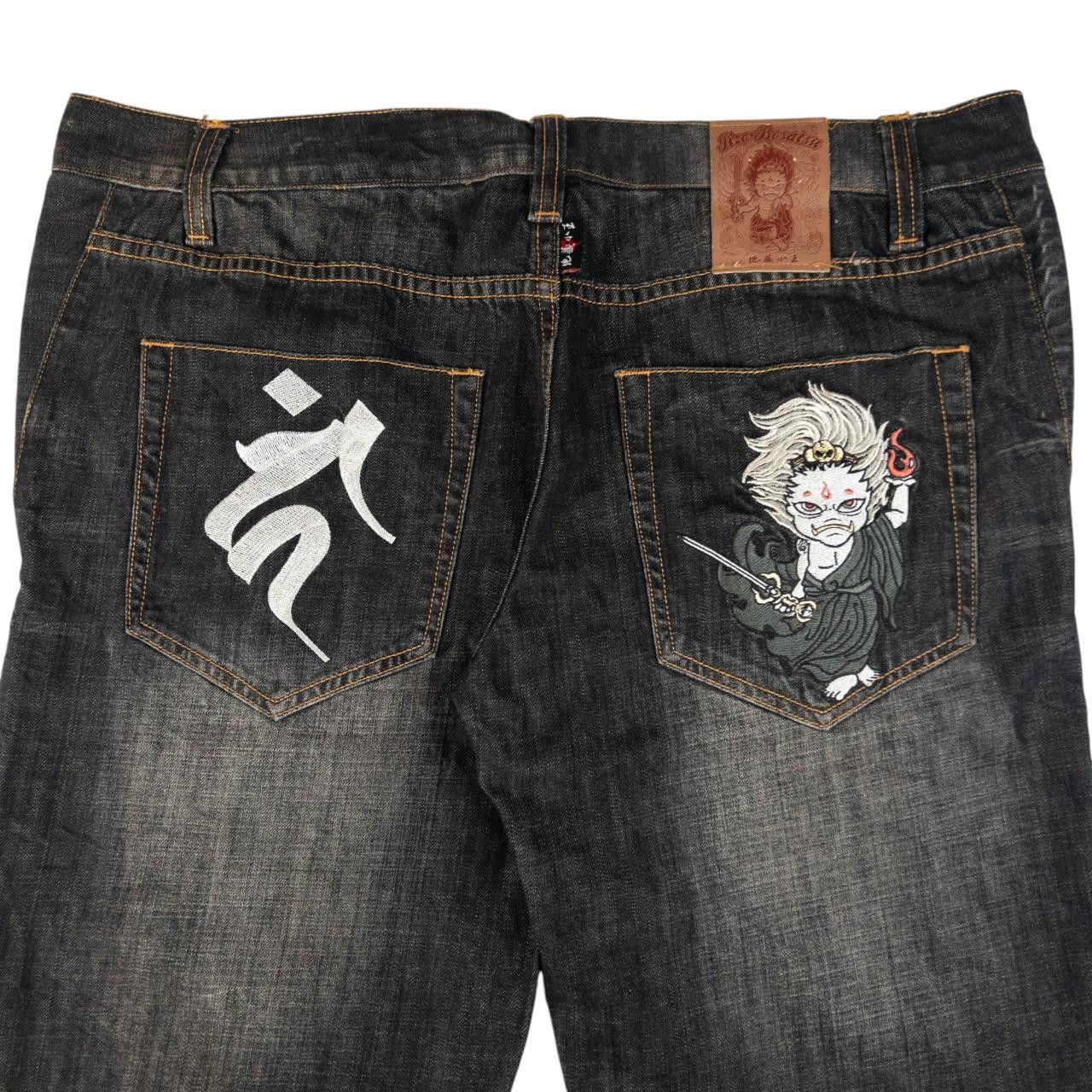 Other Vintage Jizo Bosatsu Embroidered Japanese Denim Jeans W40 Size US 40 / EU 56 - 1 Thumbnail