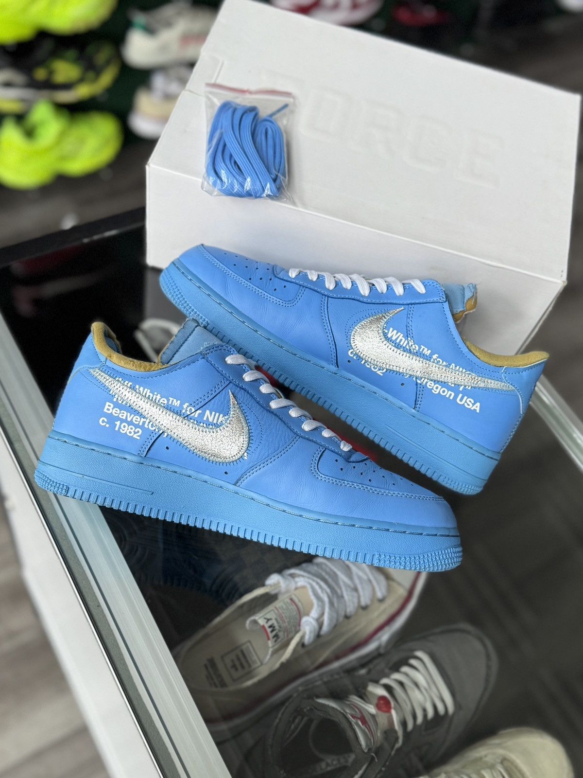 Nike × Off-White Nike Air Force 1 Low '07 x Off-White MCA OG All CLEAN Size US 10.5 / EU 43-44 - 2 Thumbnail