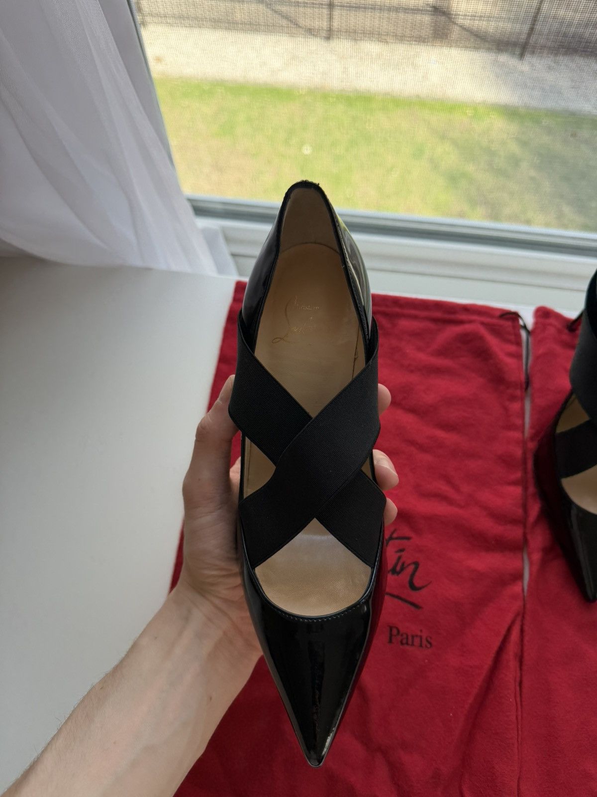 Christian Louboutin Christian Louboutin Sharpstagram Cross-Strap Black Size US 6 / IT 36 - 3 Thumbnail