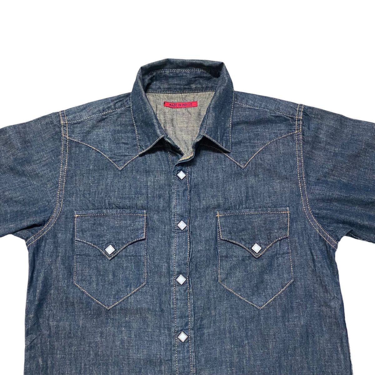 45rpm Made in Indigo Western Denim Shirt Size US XS / EU 42 / 0 - 3 Thumbnail