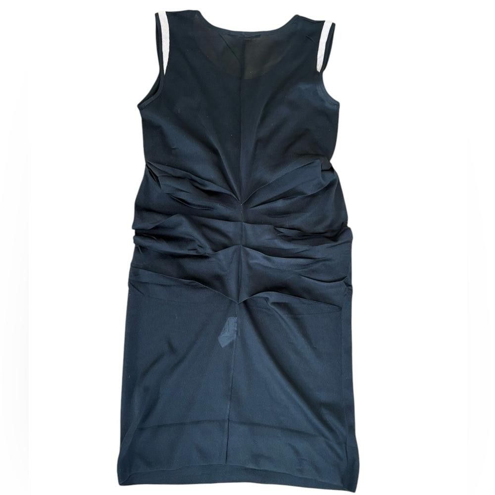 Marithe + Francois Girbaud Marithe Francois Girbaud Ruched Draped Sheer Midi Dress Size M / US 6-8 / IT 42-44 - 3 Thumbnail