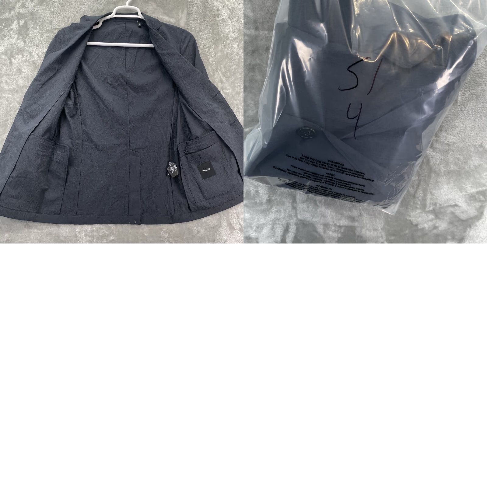 Theory Theory blazer Mens size 38 Casual Clinton Navy Sport Coat Jacket seersucker Size 38R - 10 Thumbnail