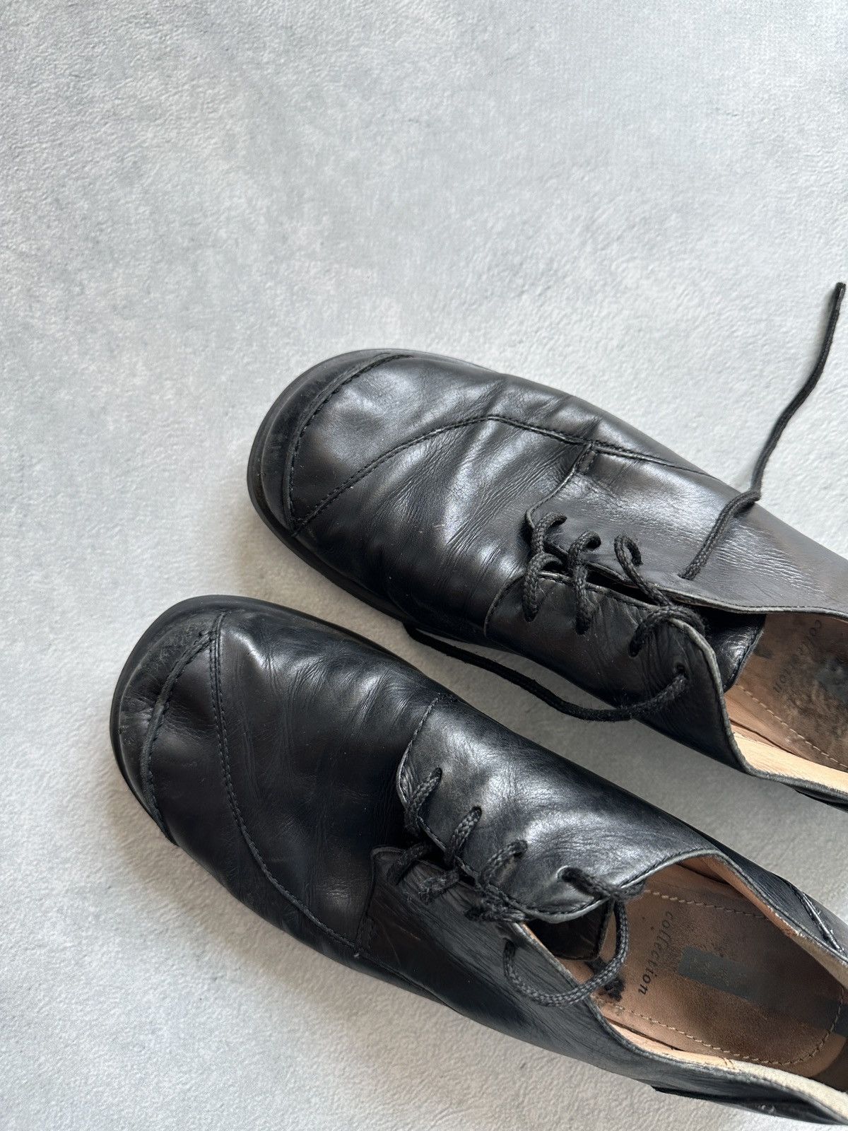 Japanese Brand Avant Garde Japanese Style Leather Shoes Asymmetrical Heels Size US 7.5 / EU 40-41 - 3 Thumbnail