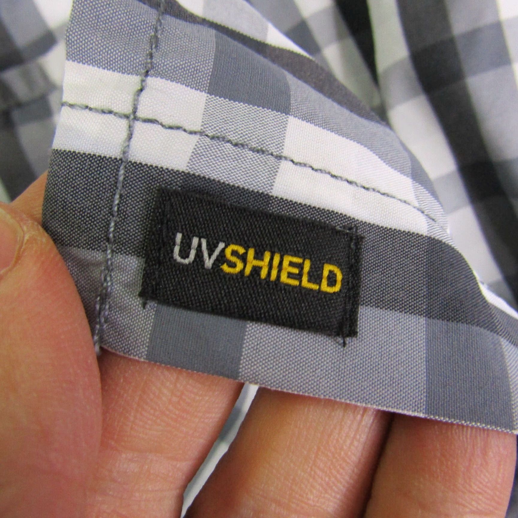 Jack Wolfskin Jack Wolfskin Shirt Mens Extra Large Gray Plaid Button Up UV Shield Lightweight Size US XL / EU 56 / 4 - 5 Thumbnail