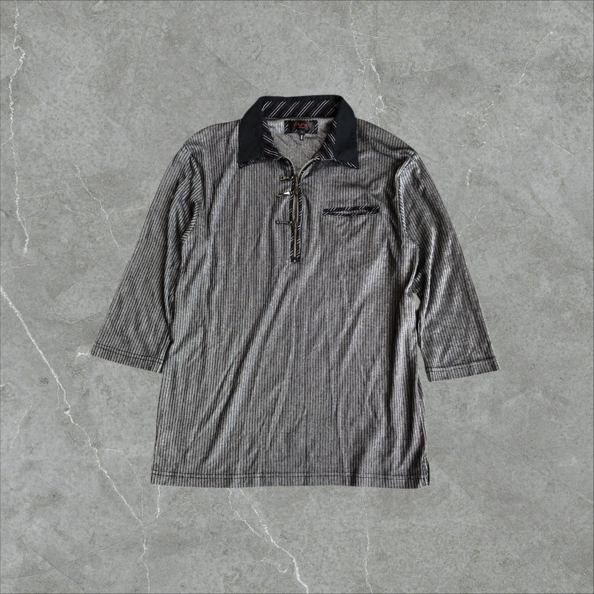 If Six Was Nine 2000s Double Layer Collar Zipper Avail Vkei Style Size US L / EU 52-54 / 3 - 1 Thumbnail