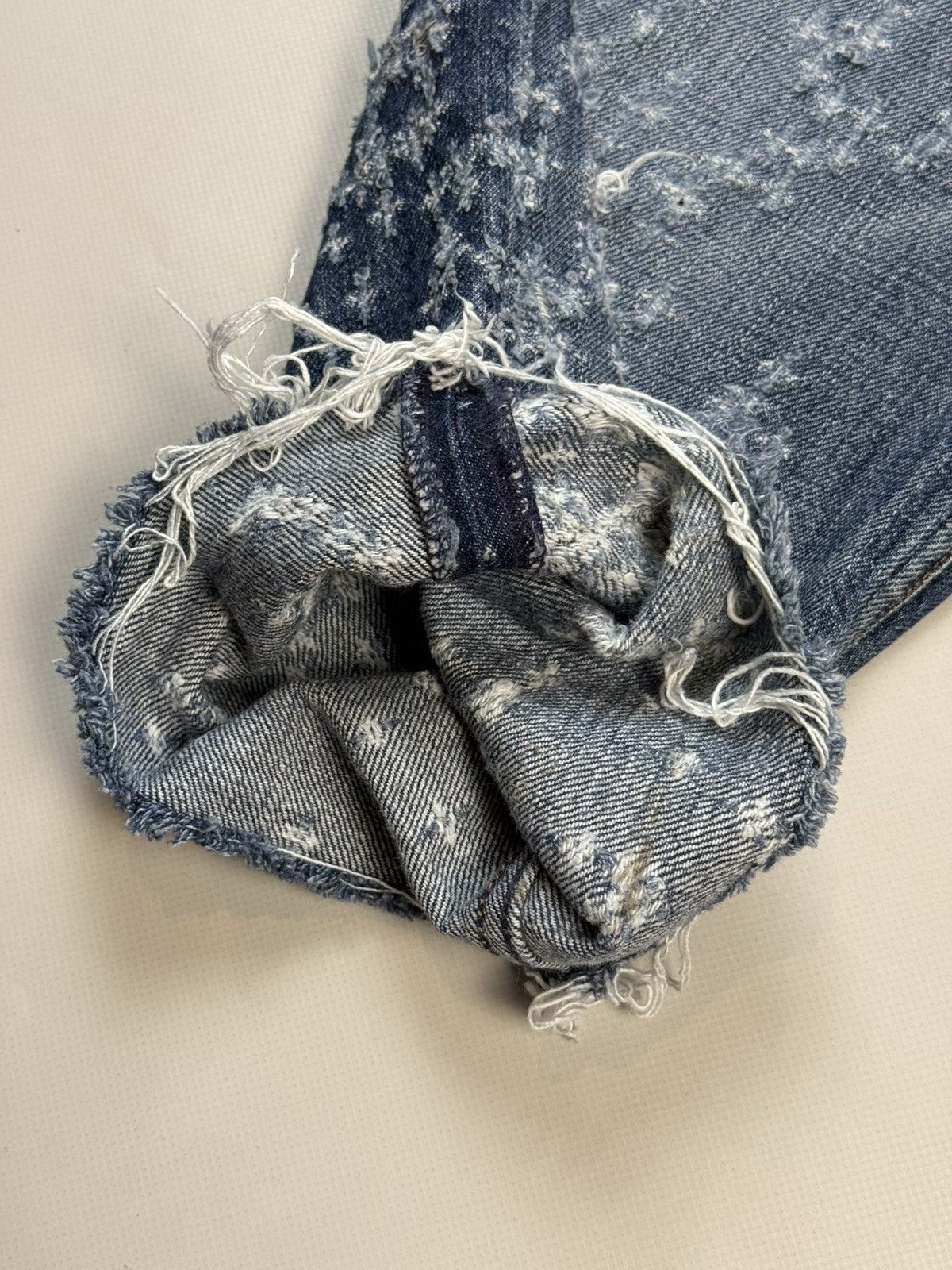 W&LT Walter Van Beirendonck Distressed Cut Off Denim Shorts Jeans Size US 31 - 9 Thumbnail