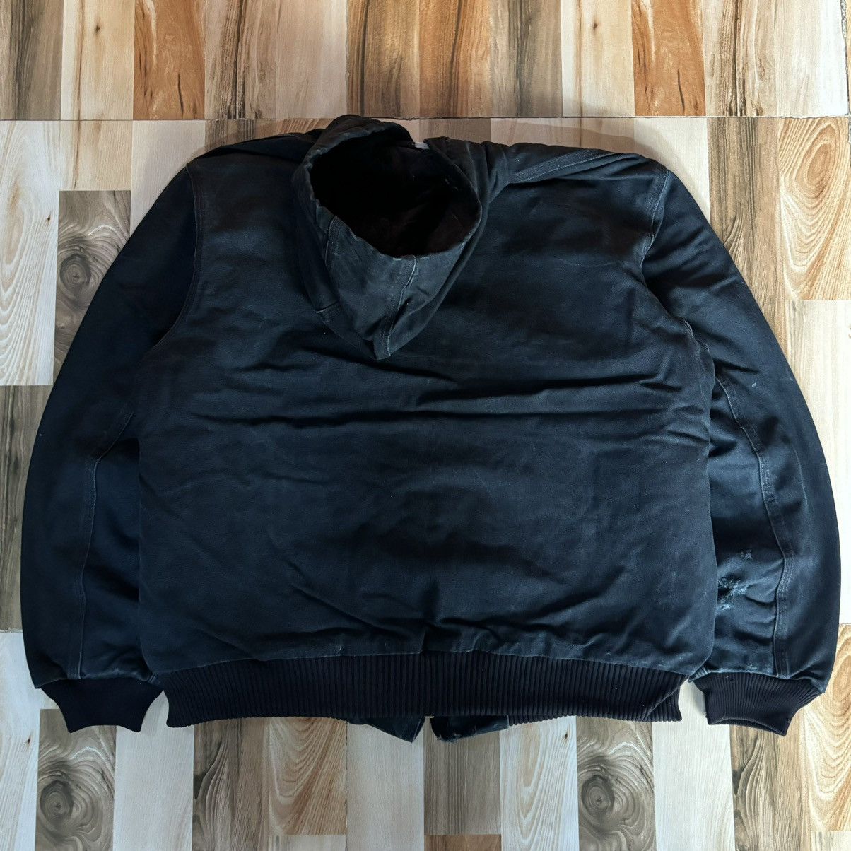 Carhartt Vintage 00s Carhartt Hooded Active Jacket J140 BLK Size US L / EU 52-54 / 3 - 6 Thumbnail