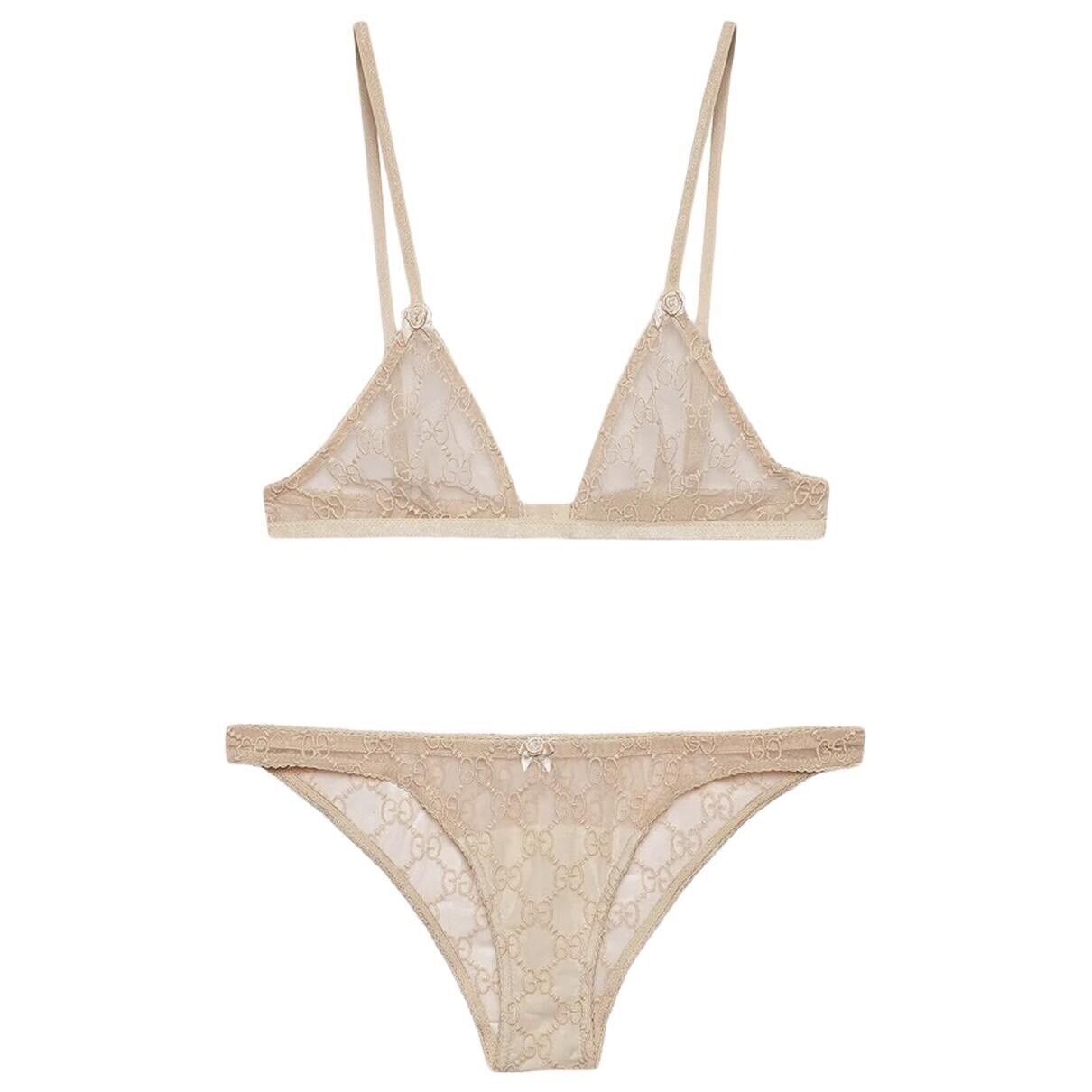 Gucci NWT Gucci Nude Lingerie Set Size S Light Beige 100% Authenti Size S / US 4 / IT 40 - 1 Thumbnail