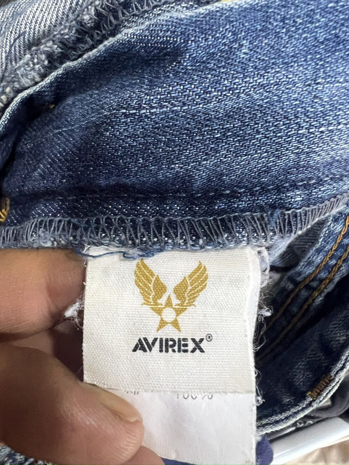 Avirex 🔥Rare Avirex Distressed Denim Size US 35 - 19 Thumbnail