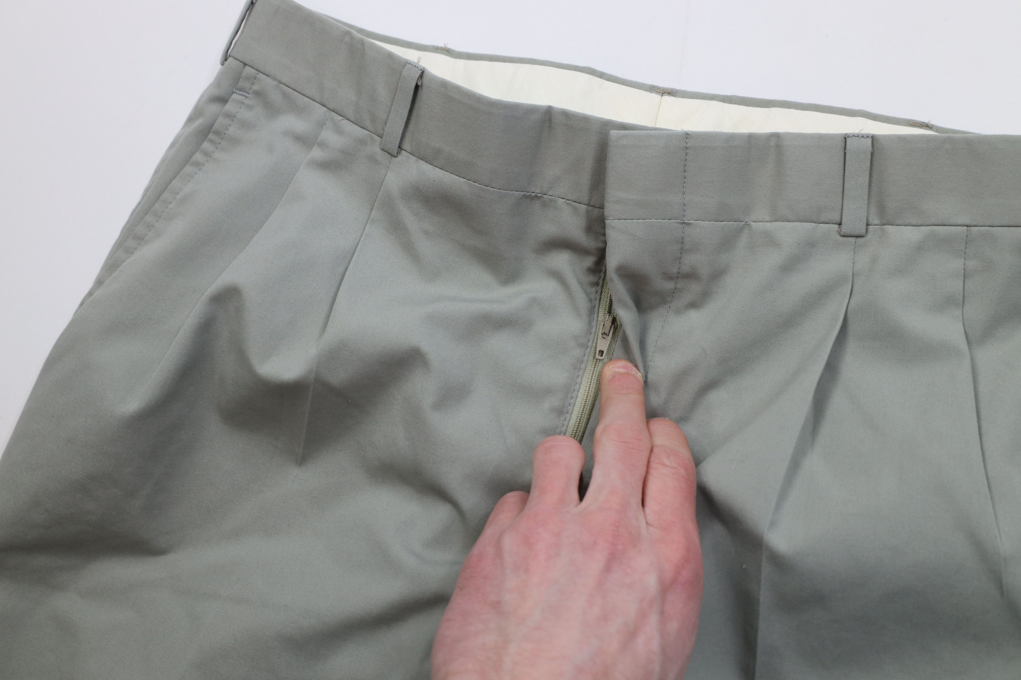 Lands' End Vintage 70s Lands End Wide Leg Chino Pants Light Green USA Size US 34 / EU 50 - 7 Thumbnail