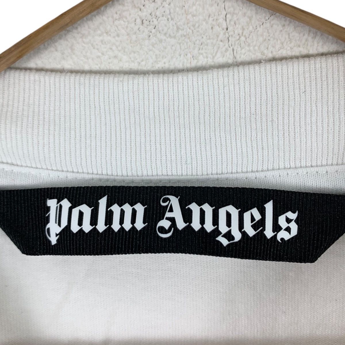 Palm Angels PALM ANGELS PARIS Sprayed Styled Logo Print White Shirt Size US L / EU 52-54 / 3 - 5 Thumbnail