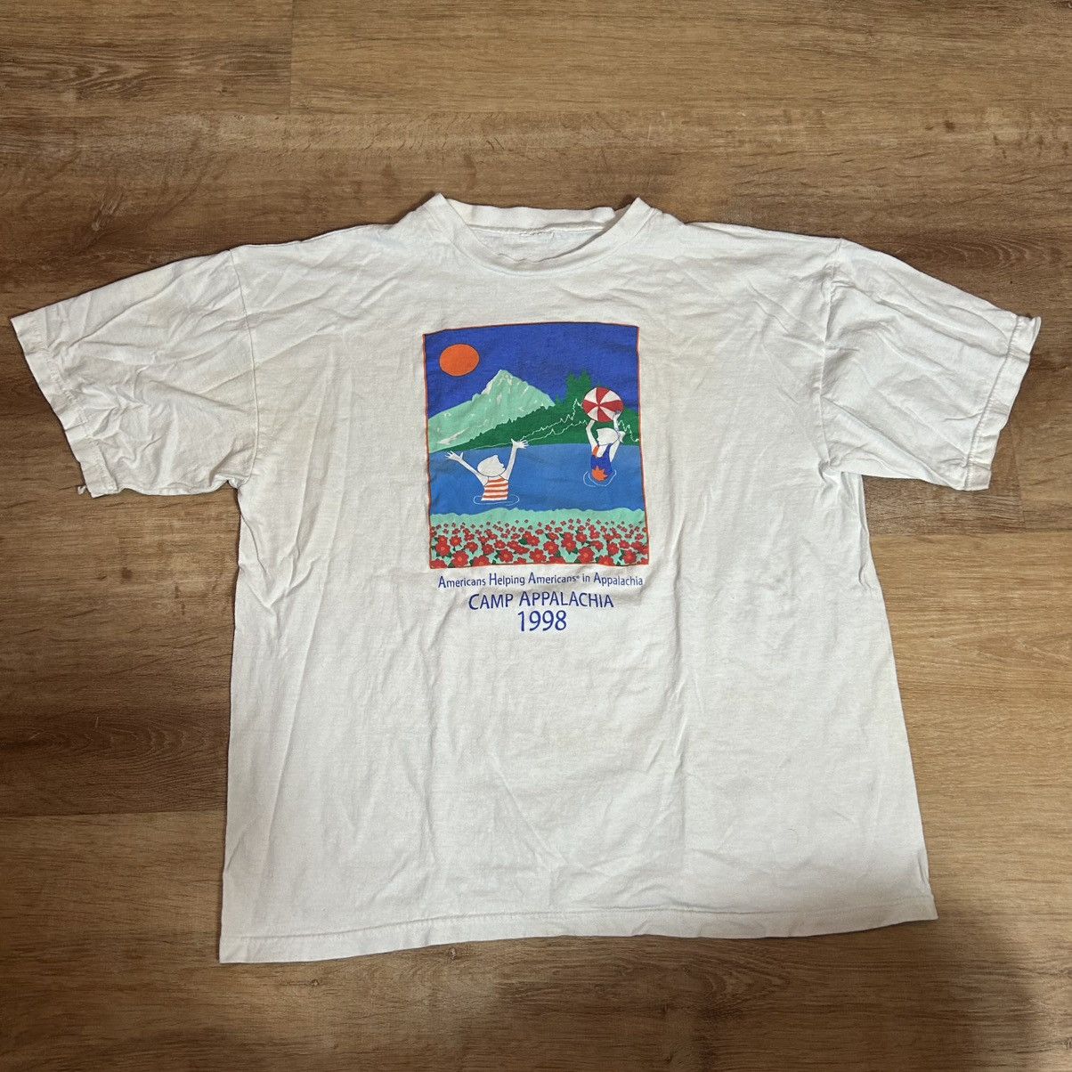 Vintage 1998 Camp Appalachia Graphic T Shirt Size US M / EU 48-50 / 2 - 1 Thumbnail