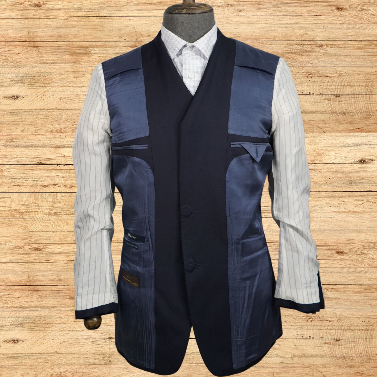 Suitsupply Suitsupply Suit Jacket Mens 36R Navy Super 110s Wool Vitale Size 36R - 5 Thumbnail
