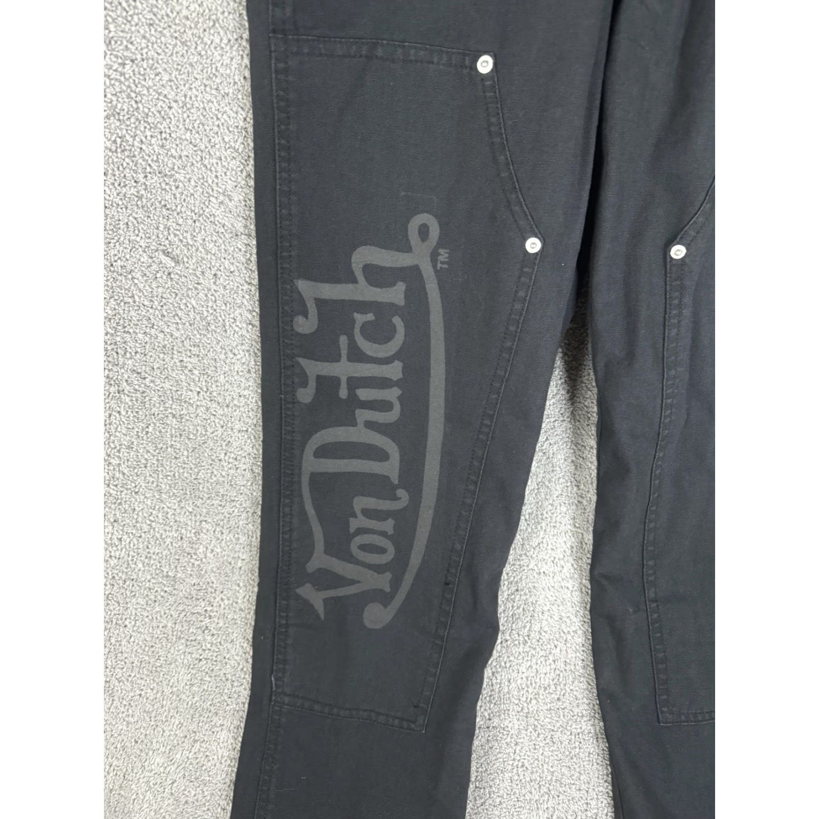 Von Dutch VINTAGE Von Dutch Jeans Mens 30x32 Black Carpenter Workwear Logo Size US 30 / EU 46 - 5 Thumbnail