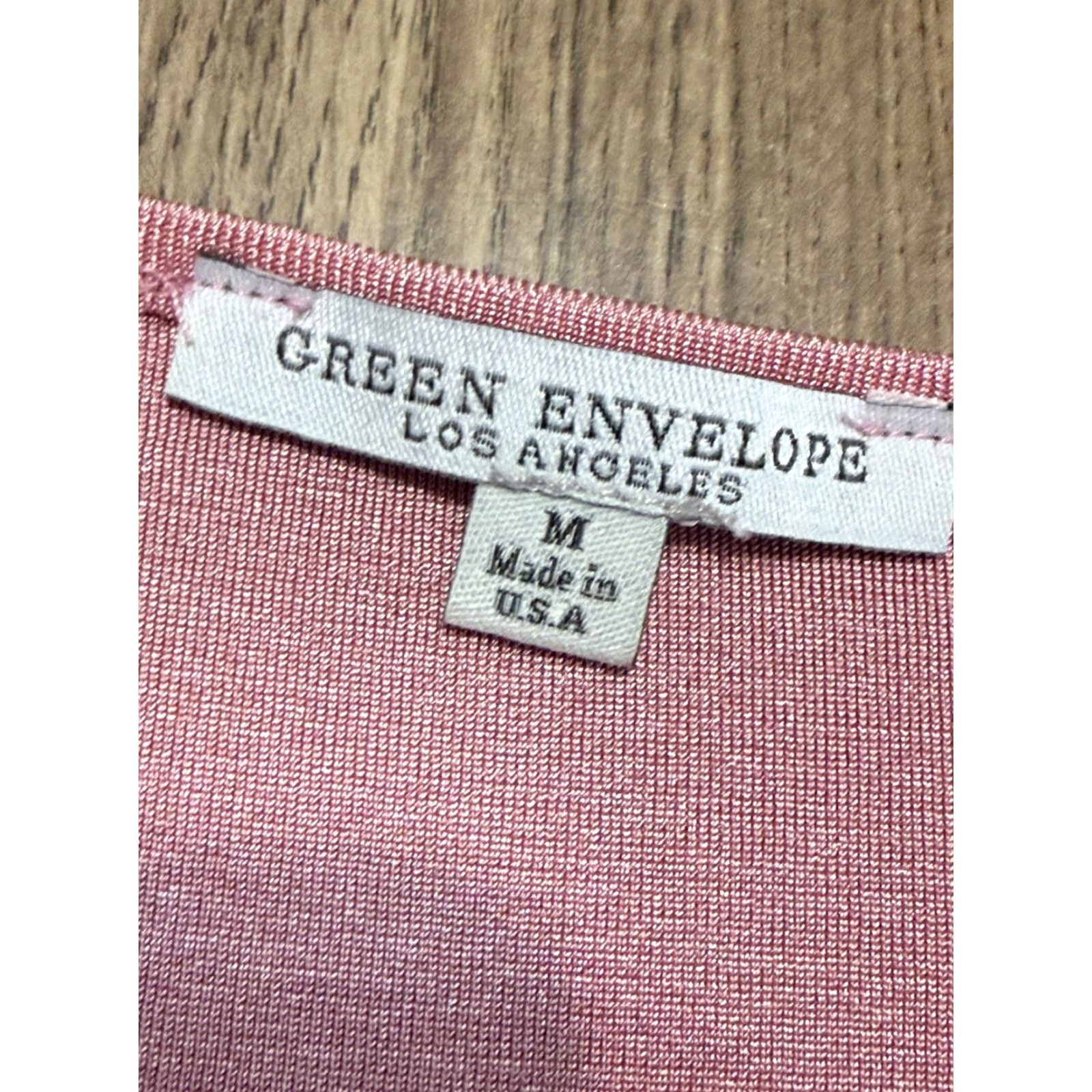 Pinko VINTAGE? No — Green Envelope Shirts Woman's Pink V-Neck Tank Top Medium, Sleeveless, Pullover, Casual, Knit, Regular Fit Women’s Tank Size M / US 6-8 / IT 42-44 - 3 Thumbnail
