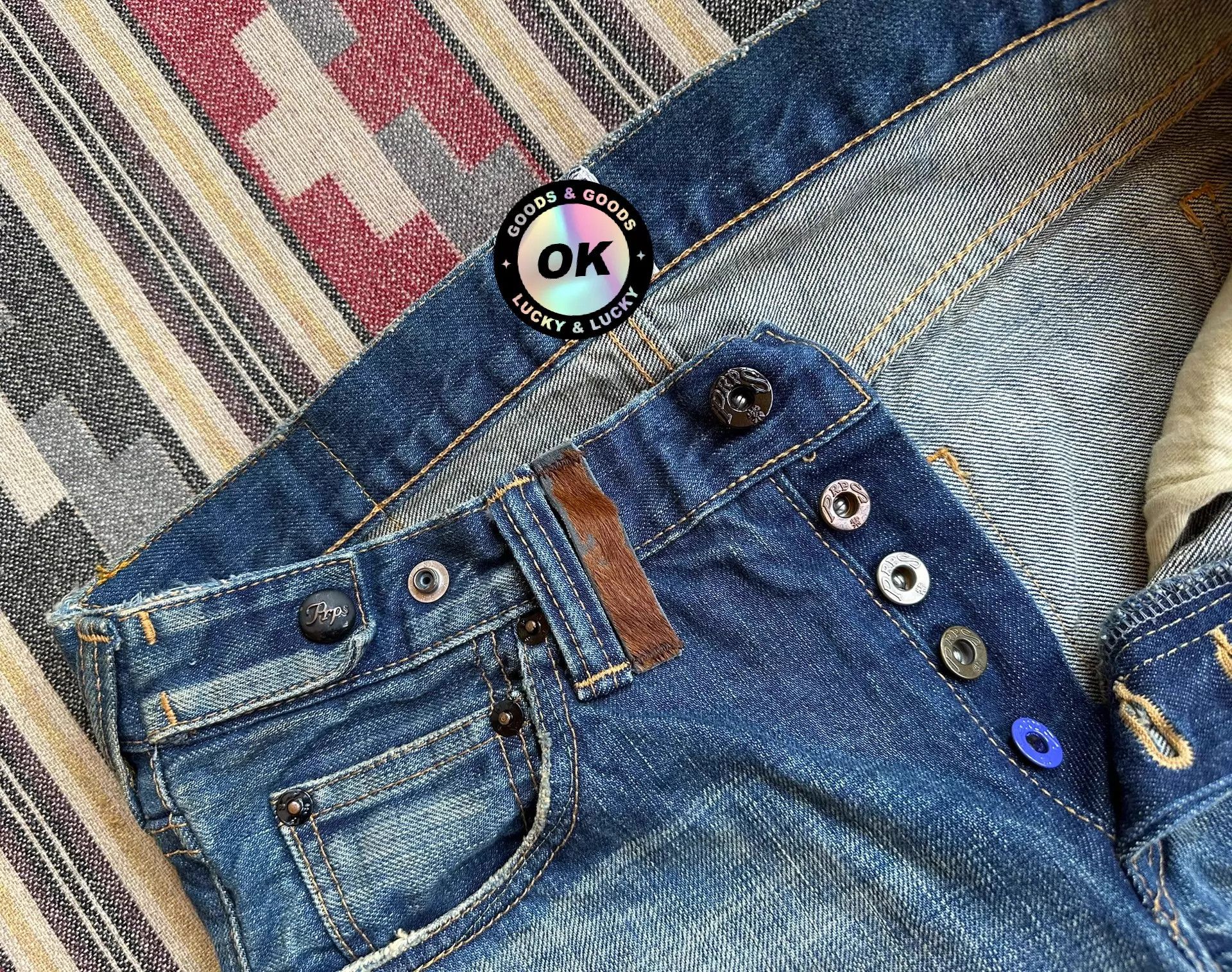 Prps Prps P43P04L vintage heavy wash whisker jeans Japan 29 new Size US 29 - 4 Thumbnail