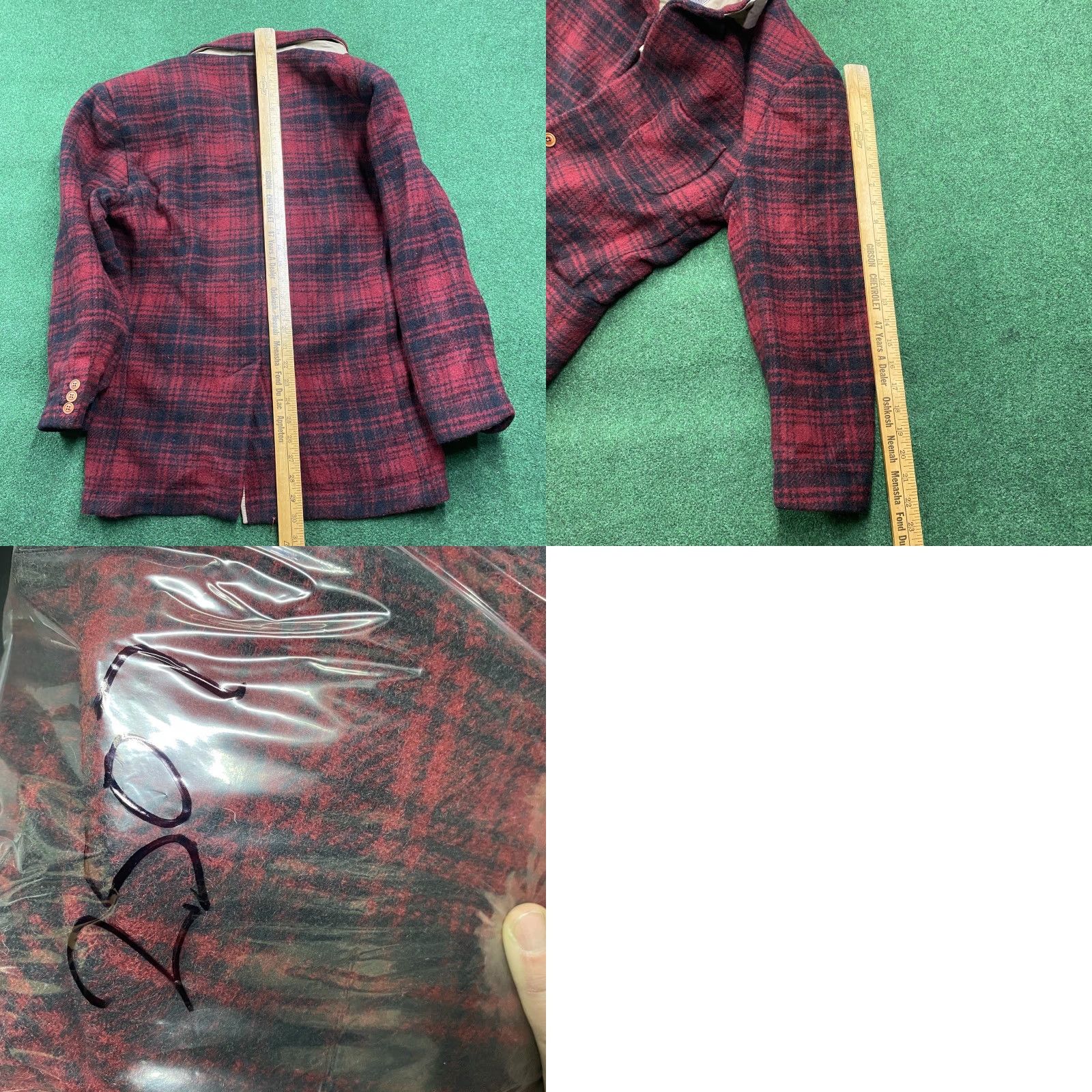 Tommy Hilfiger VINTAGE Tommy Hilfiger Blazer Jacket Mens L Red Plaid Wool 90s Classic Hip Hop USA 3-in-1 Shirt Mens Size 42R - 8 Thumbnail