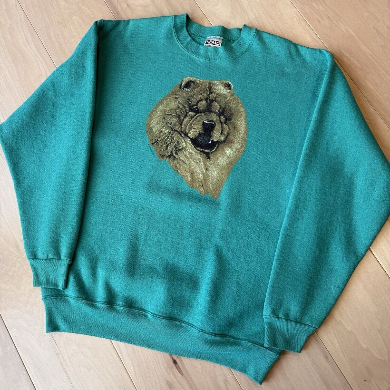 Vintage Vintage Chow Chow Dog Sweatshirt XL Green Fleece Pullover Size US XL / EU 56 / 4 - 8 Thumbnail