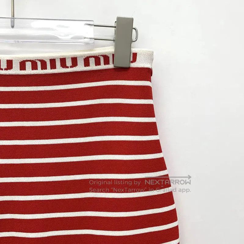 Miu Miu Miu Miu Colorful Striped A-Line Skirt . Size 23" - 3 Thumbnail