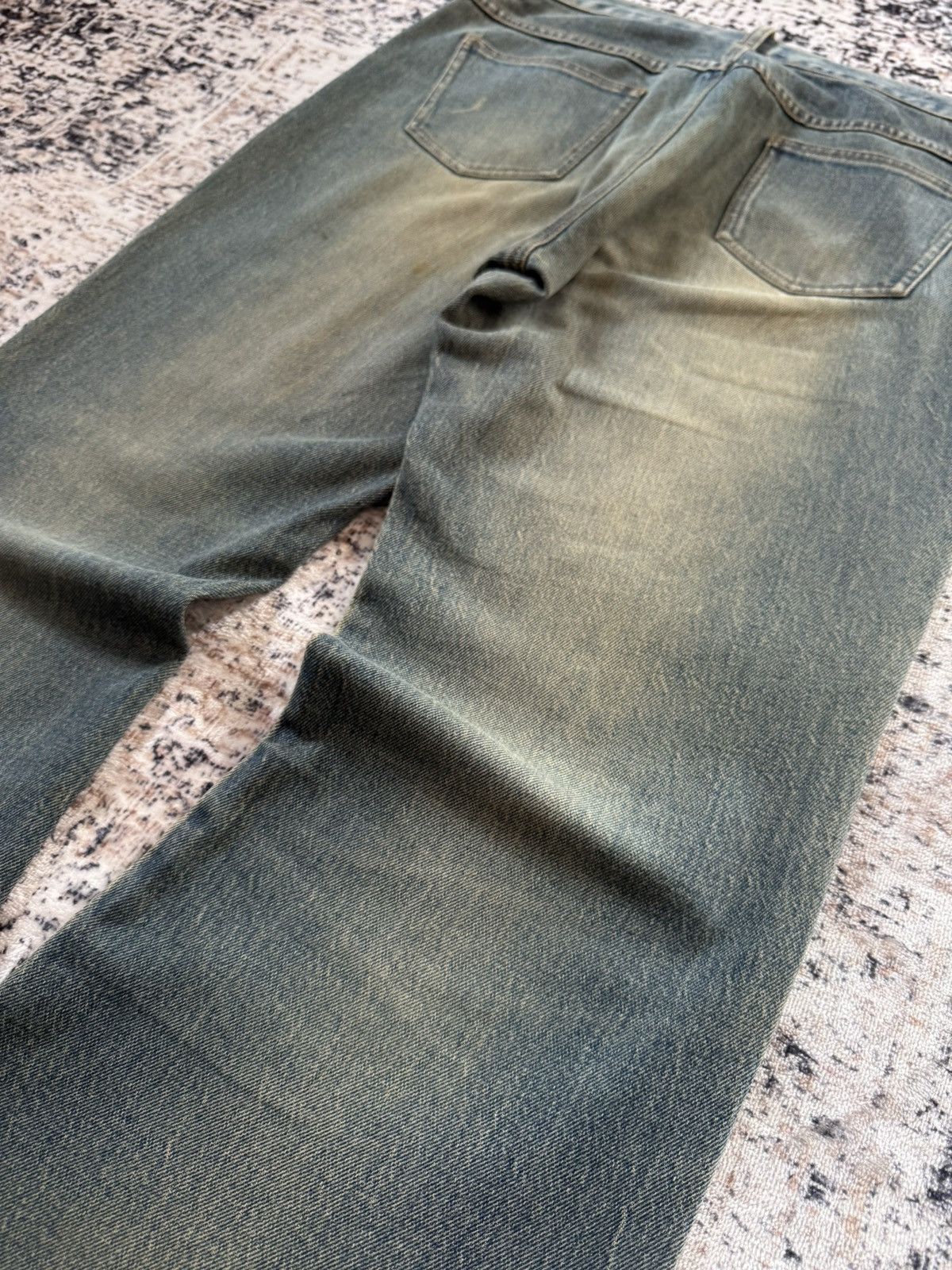 If Six Was Nine Livre Claire Japan Muddy Wash Studded Flared Jeans Size US 32 / EU 48 - 14 Thumbnail
