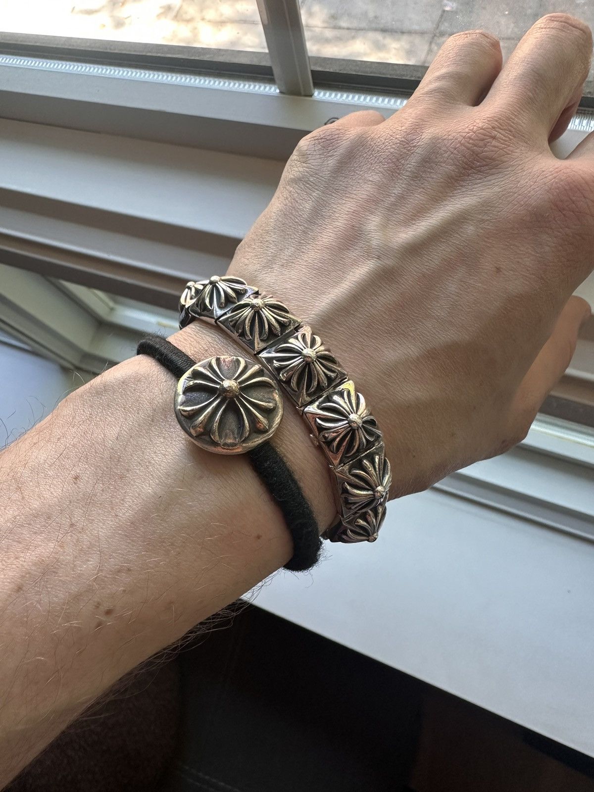 Chrome Hearts W/ RECEIPT XL PYRAMID CHROME HEARTS STERLING SILVER ...