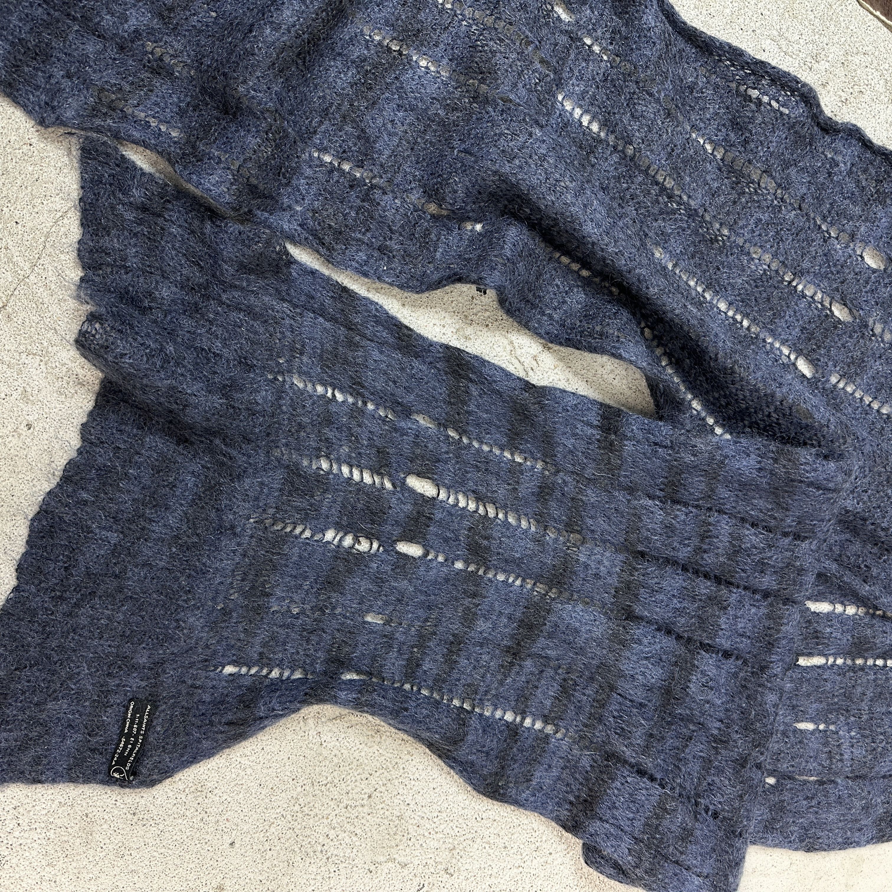 Allsaints × Vintage Mohair Vintage Allsaints Avant-Garde scarf Size ONE SIZE - 5 Thumbnail