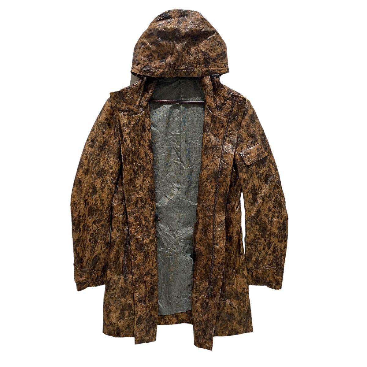 Tornado Mart Tornado Mart Leather Trench Coat Hoodie Jacket Size US L / EU 52-54 / 3 - 11 Thumbnail