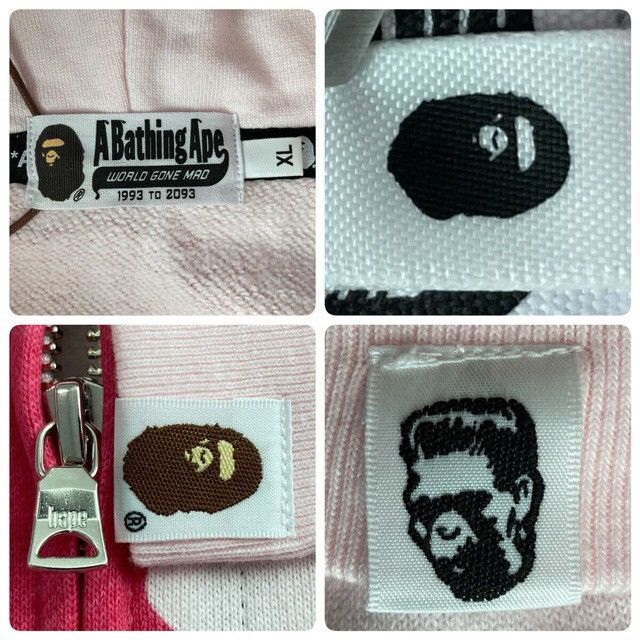 Bape BAPE Double Shark Full Zip Hoodie MEGA ABC CAMO Pink APE Size US XL / EU 56 / 4 - 7 Thumbnail