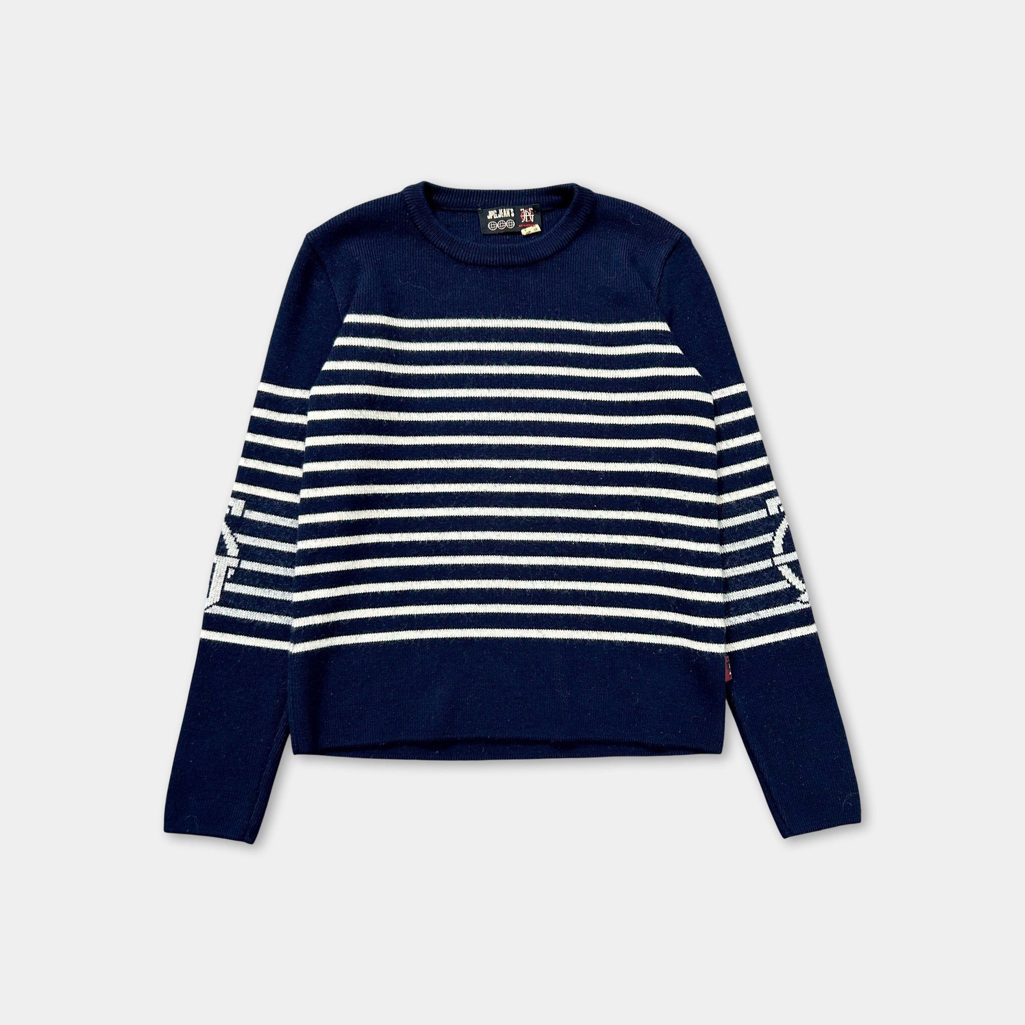 Jean Paul Gaultier Jean Paul Gaultier 1990s Classic Navy White Striped Jersey Size US S / EU 44-46 / 1 - 1 Thumbnail