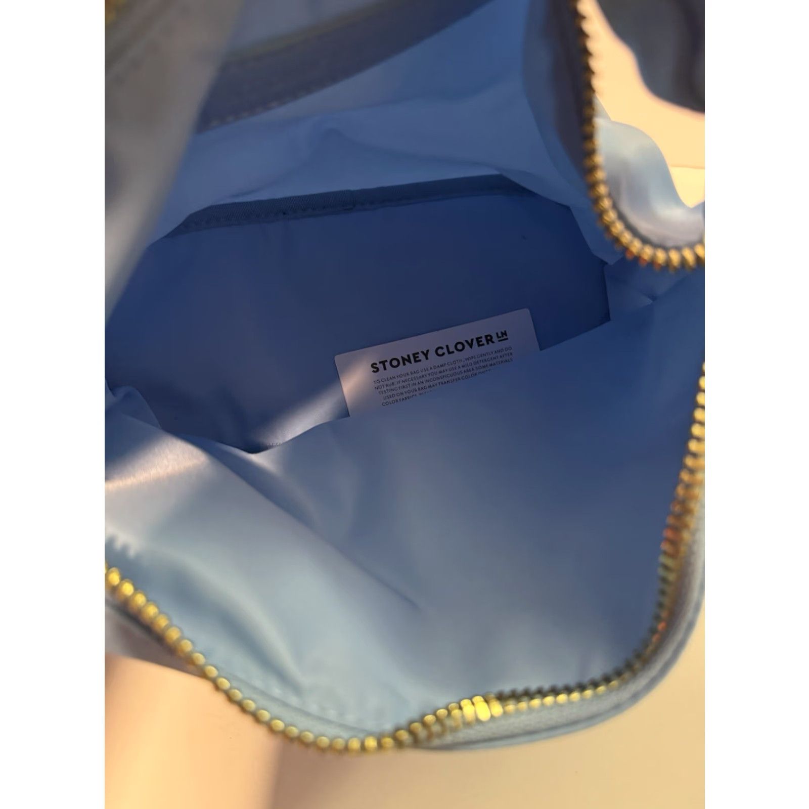 Vintage Stoney Clover Lane Bag Scrunch Handle Periwinkle Blue Nylon Zip Classic Women Size ONE SIZE - 4 Thumbnail