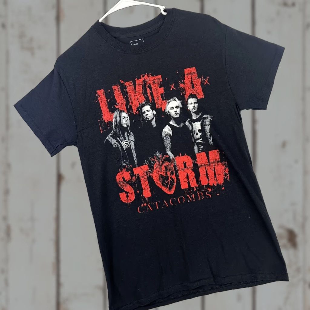 Vintage Like A Storm Shirt Mens Small Black Catacombs Band Tour Concert Hard Rock Tee Size US S / EU 44-46 / 1 - 1 Thumbnail