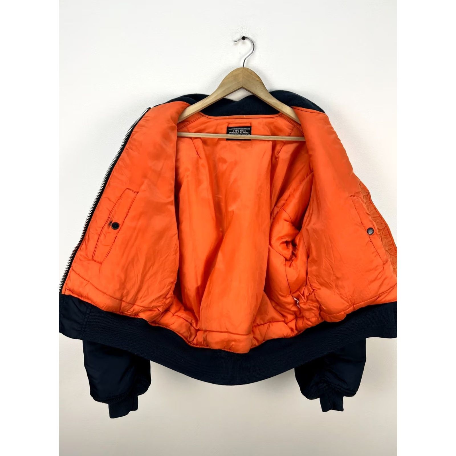 Schott VINTAGE Schott NYC MA-1 Flight Bomber Jacket Blue Nylon Men's Size M/L Size US M / EU 48-50 / 2 - 3 Thumbnail