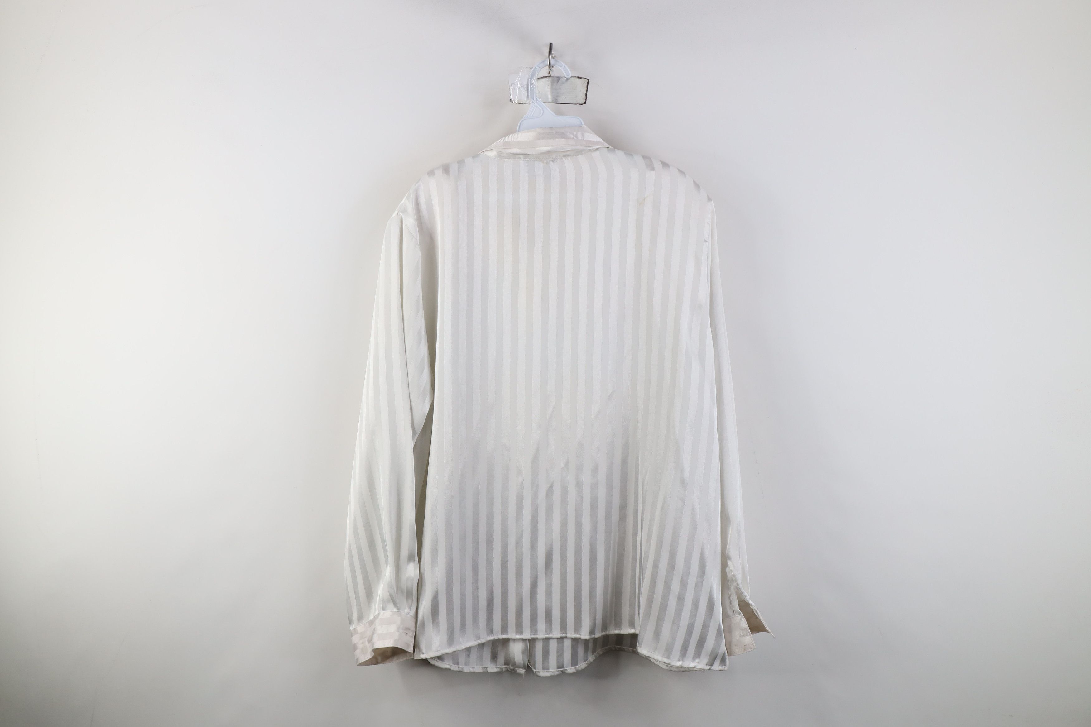 Vintage Vintage 90s Streetwear Striped Looped Collar Button Shirt Size XXL / US 16-18 / IT 52-54 - 14 Thumbnail