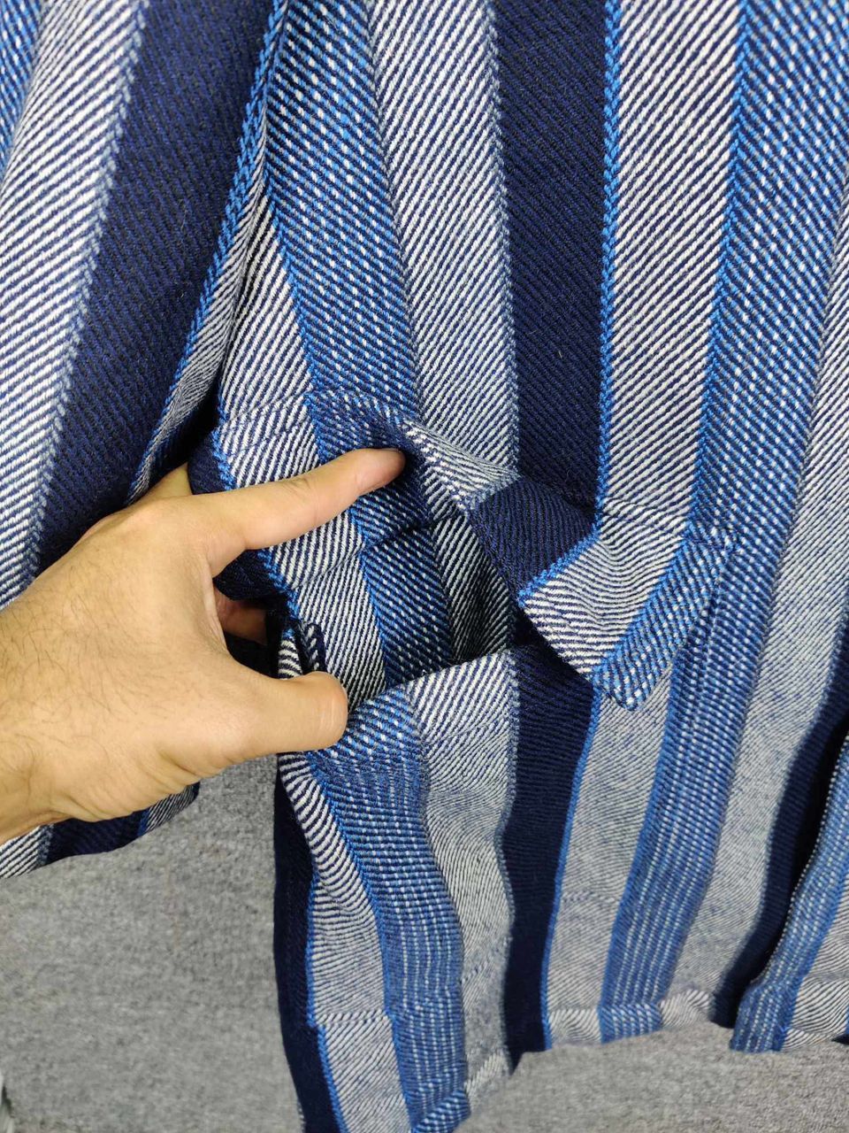 The Unbranded Brand Vintage Striped Shearling Baja Style Long Jacket Size US L / EU 52-54 / 3 - 10 Thumbnail