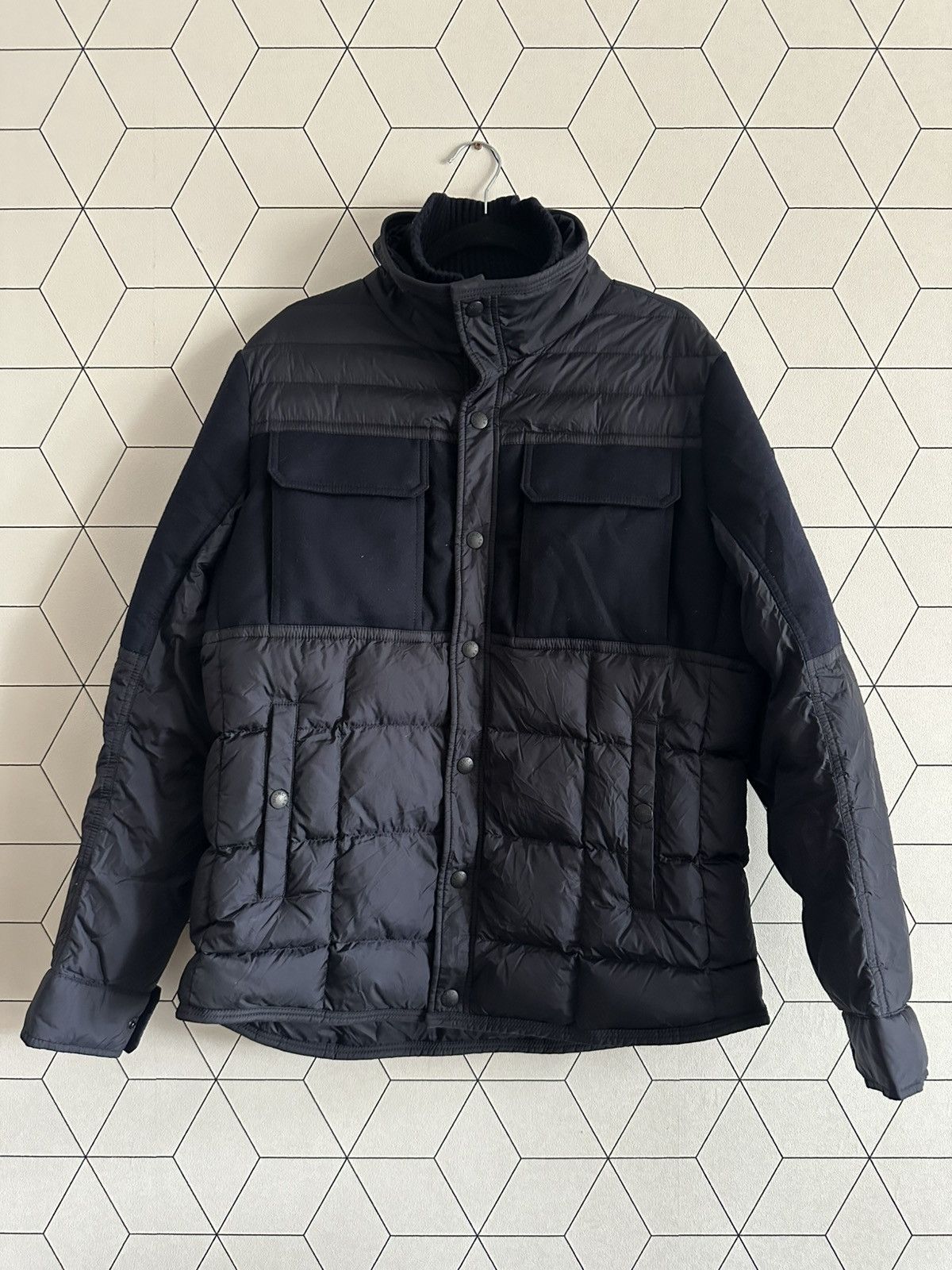 Moncler Albi Giubbotto Navy puffer jacket