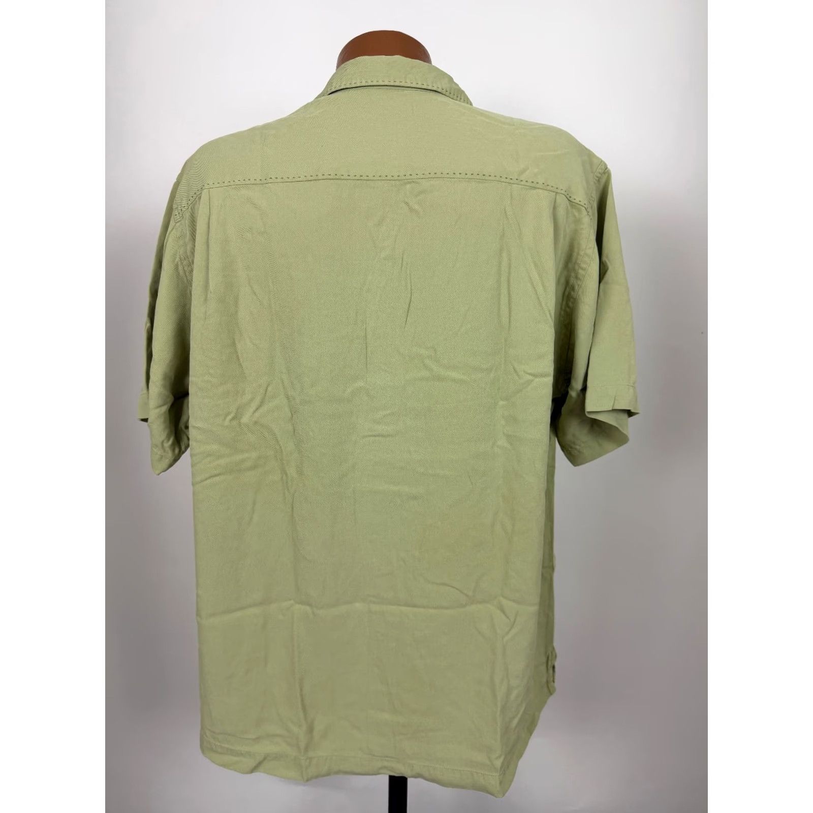 Tommy Bahama Tommy Bahama Shirt Men Large Silk Minimal Camp Collar Hawaiian Contrast Stitch Size US L / EU 52-54 / 3 - 6 Thumbnail