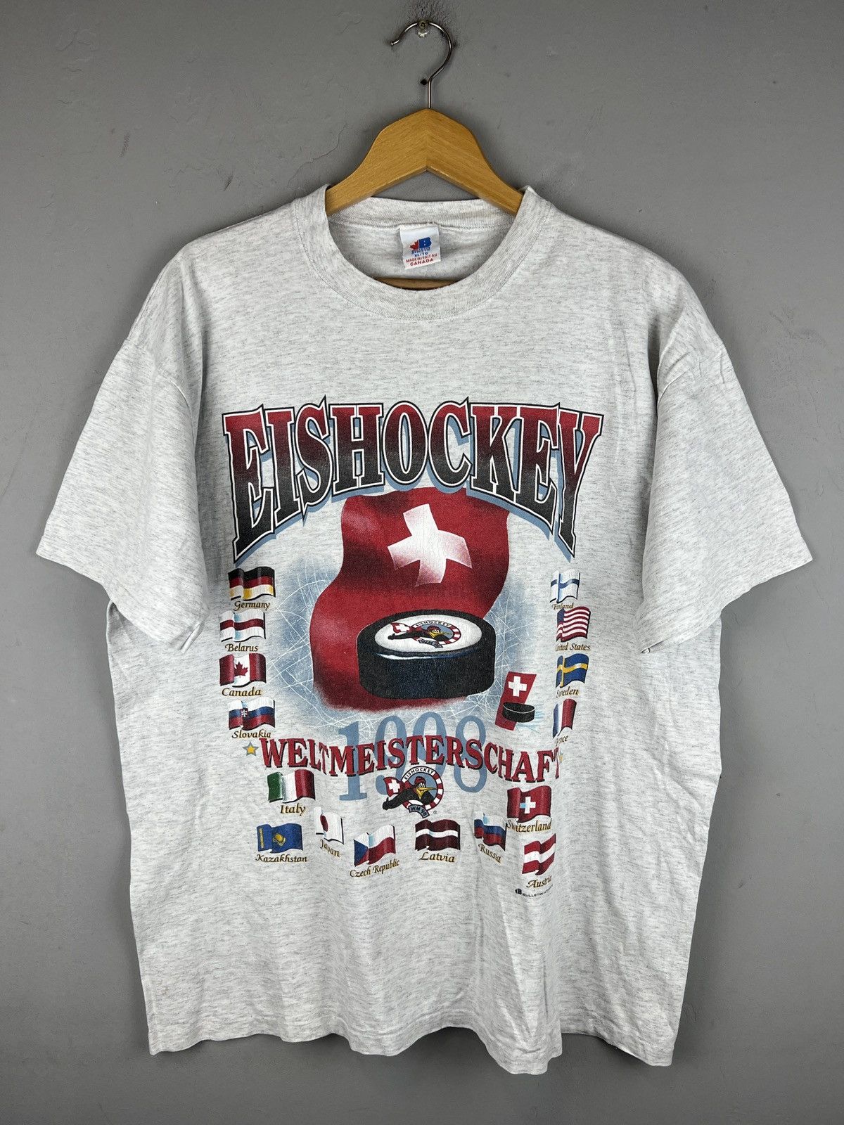 NHL VINTAGE 1998 EISHOCKEY WORLD CHAMPIONSHIP NHL ZURICH TSHIRT Size US XL / EU 56 / 4 - 1 Thumbnail