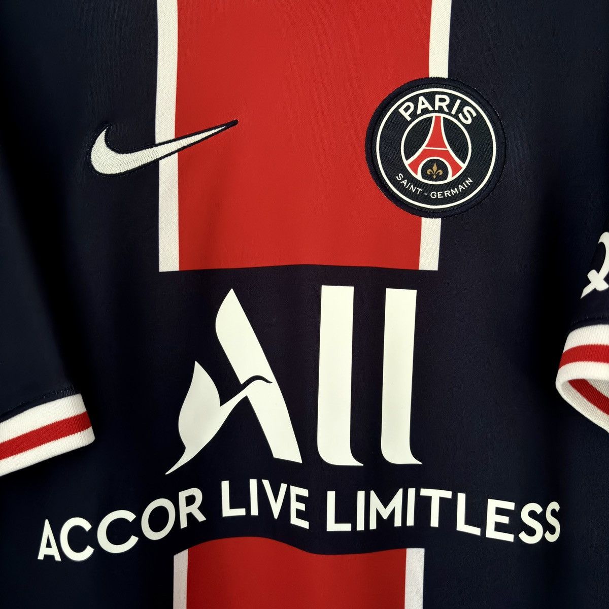 Jordan Brand × Nike NEW 2020 2021 PSG Paris Nike Jordan Home Kit Soccer Jersey Size US XL / EU 56 / 4 - 4 Thumbnail
