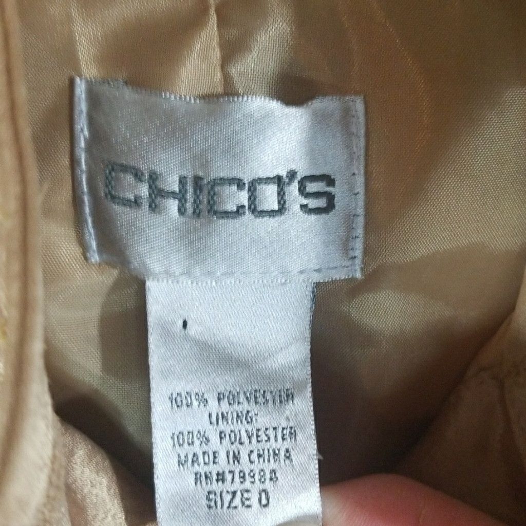 Chicos Chico's gold foil high neck button down jacket blazer sz Sm Size S / US 4 / IT 40 - 7 Thumbnail