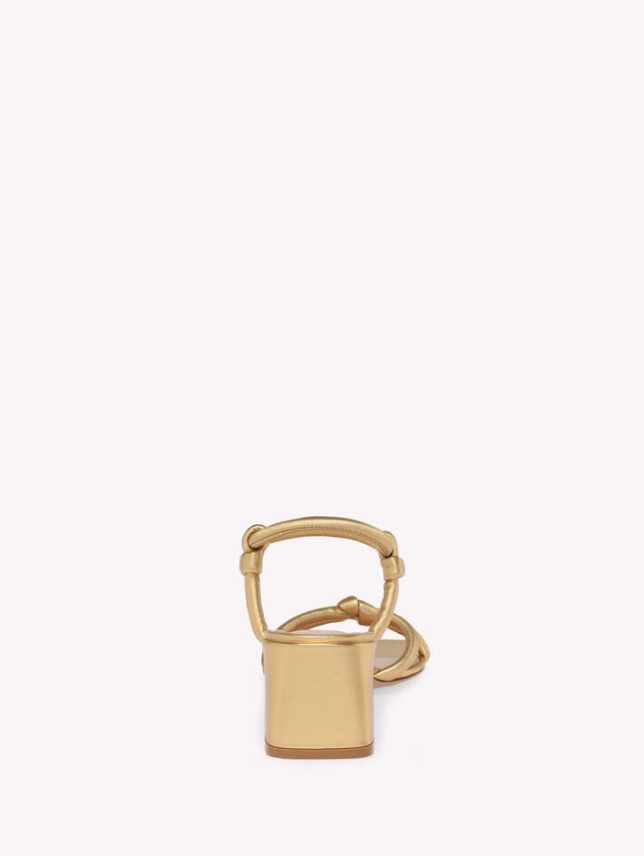 Gianvito Rossi o1s22i1n0425 Juno 55 Sandals in Gold Size US 10 / IT 40 - 4 Thumbnail