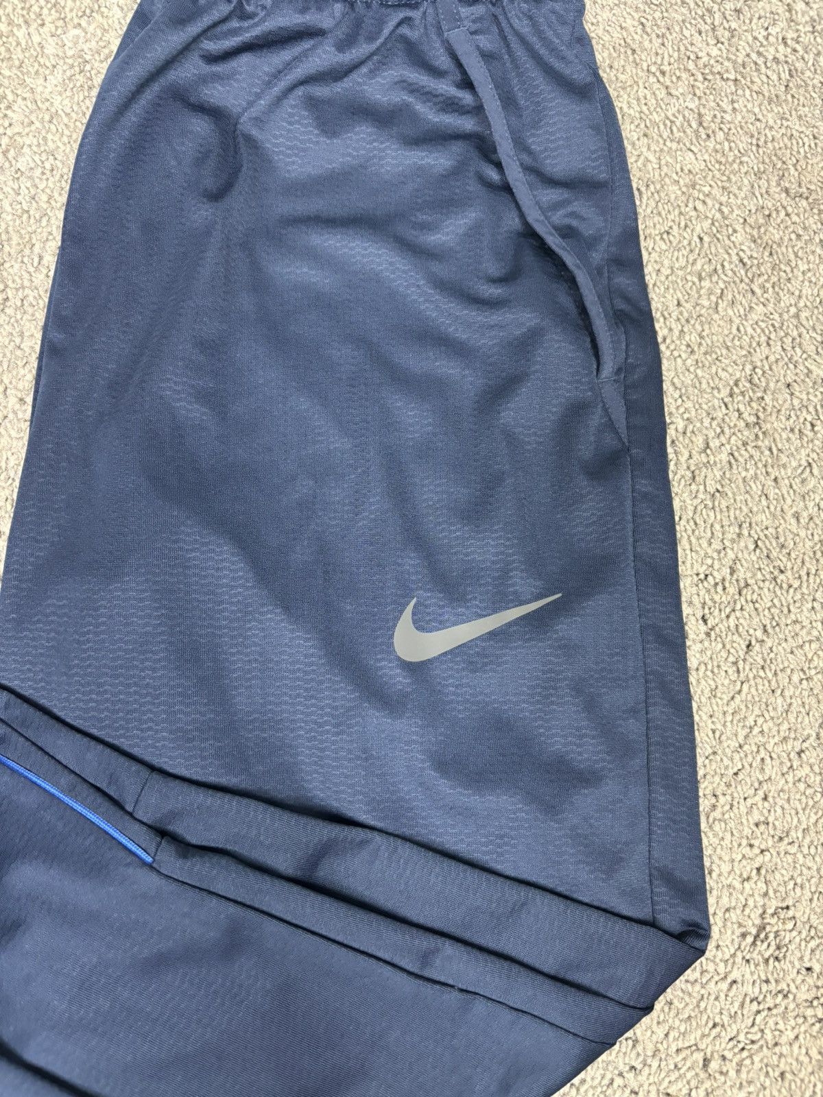 Nike Blue nike running yoga track pants Size US 32 / EU 48 - 2 Thumbnail
