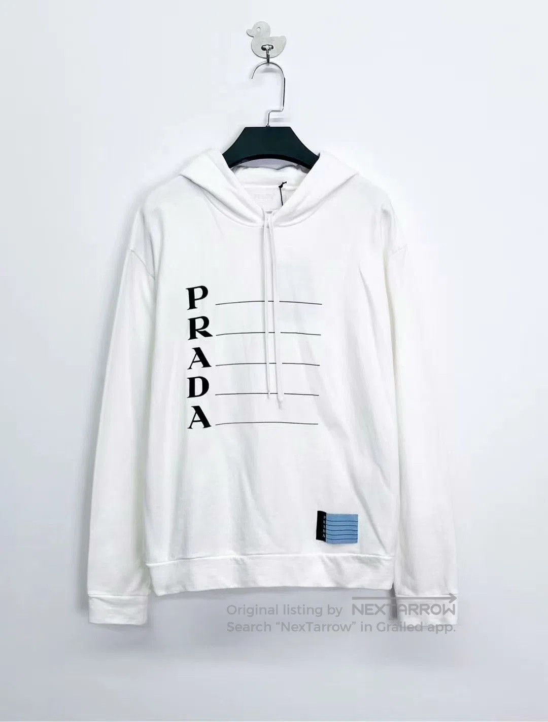 Prada prada white logo hoodie with triangle tag. Size US M / EU 48-50 / 2 - 1 Thumbnail